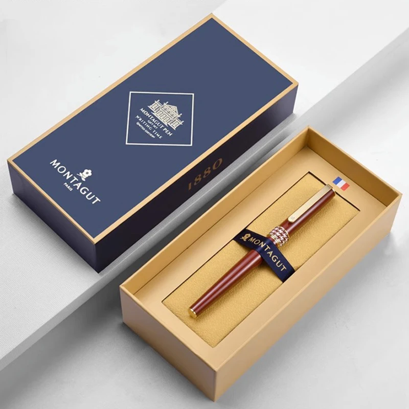 

Montagut 302 Pure Copper Clip Roller Ball Pen Luxurious 3 Colors For Choice Writing Gift Pen With Gift Box New
