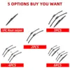 1/2/3/4/6PCS Car Wiper For Hyundai Santa Fe DM 2012-2017 Front Rear Wiper Blades Brushes Auto Accessories 2012 2013 2014 2015 3