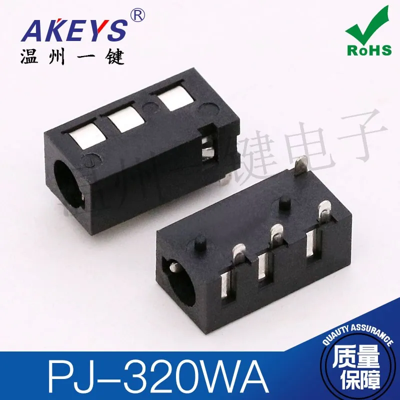 PJ 320WA Four 4 Pin 3.5mm Pin Mono Audio Interface Socket USB Headphone Jack AliExpress