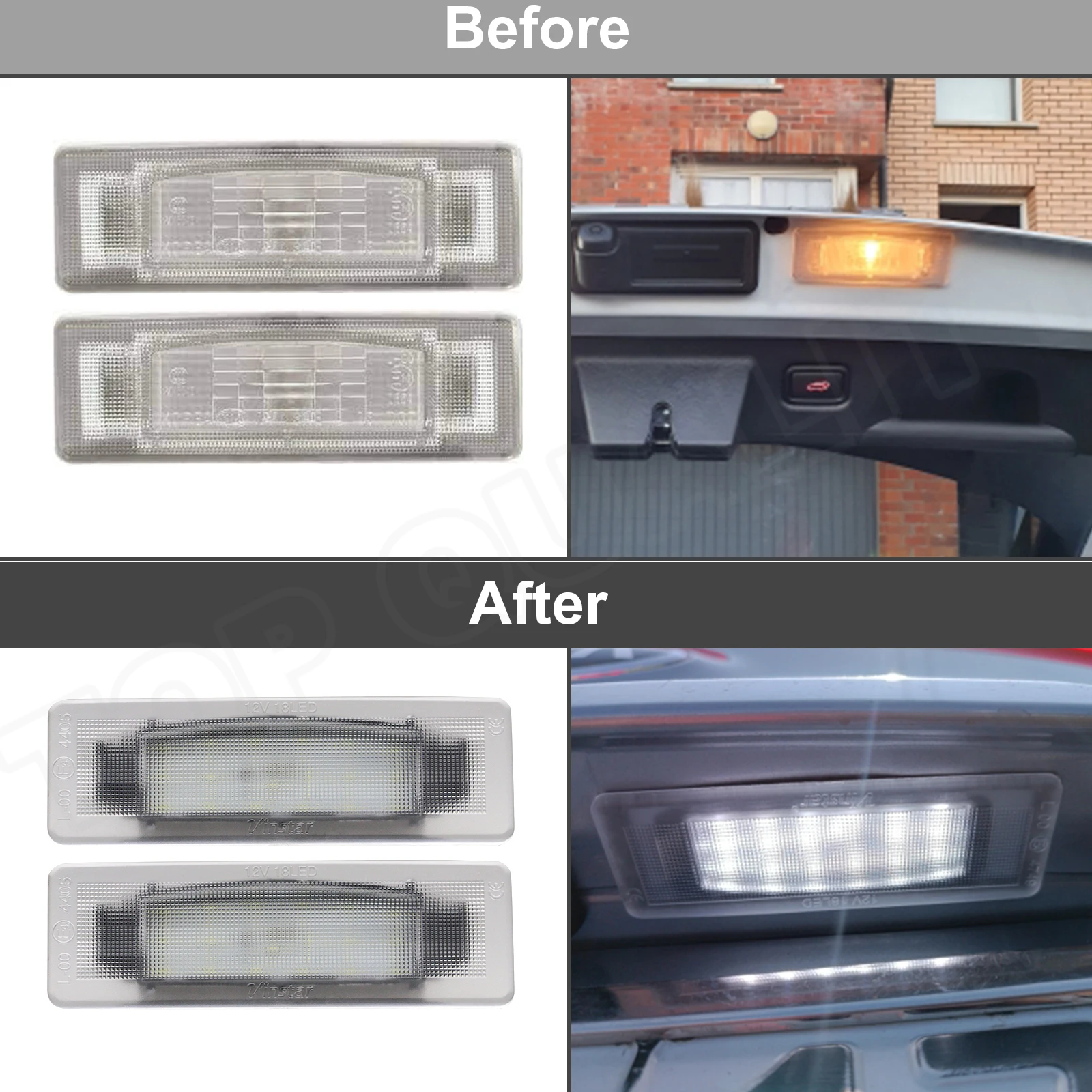 2Pcs For Kia Sportage 2016 2017 2018 2019 2020 2021 LED License Plate Light For Hyundai Tucson 2019 2020 Number Plate Lamp