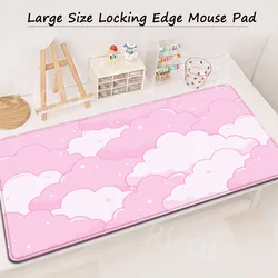 Pink Pastel Clouds XXL Non - Slip Desk Mat for Gaming and Office Use (TJA24090580w)
