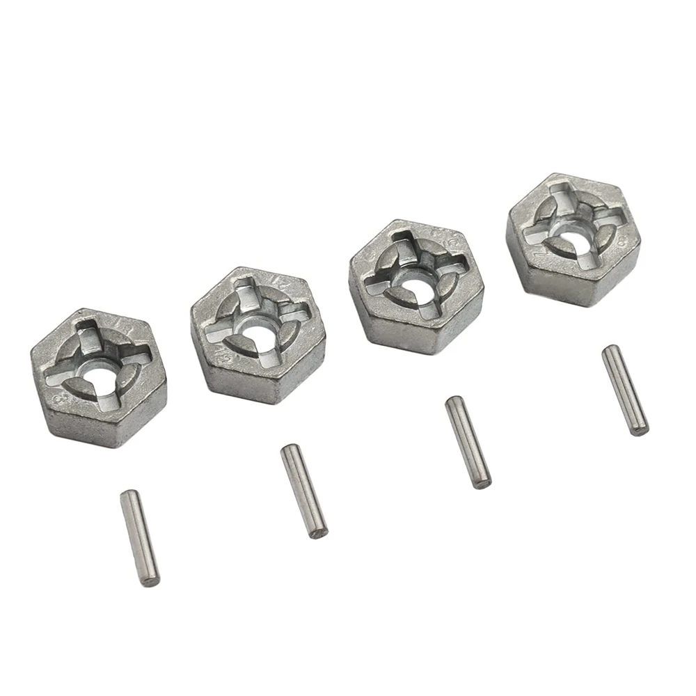 

4Pcs Metal Wheel Hub Hex Adapter 55-ZJ09 for Hosim 9125 9155 9156 Xinlehong 9125 9155 9156 1/10 1/12 RC Car Spare Parts