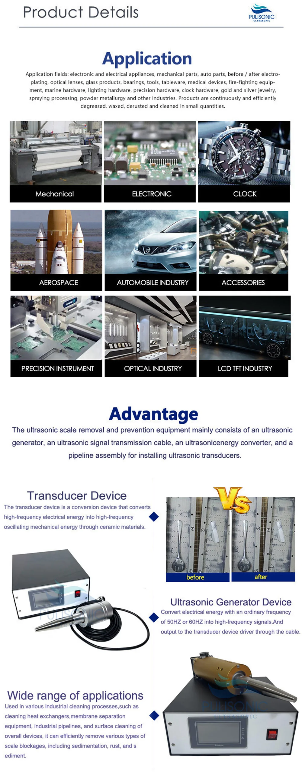 Description Picture 2 of item20Khz Ultrasonic Scaling Prevention Equipment For Heat Exchanger Descaling