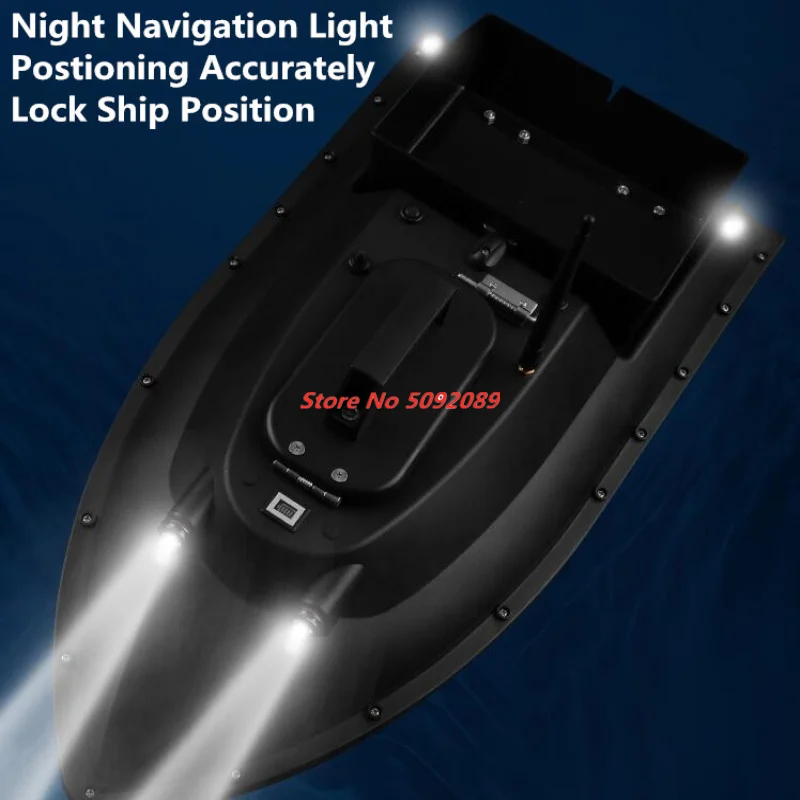55CM 12V High Power 99 Points GPS Fishing Bait Boat 600M 2.5KG Fixed Speed Cruise Remote Contol Unhook Bait Boat Nesting Boat To 5