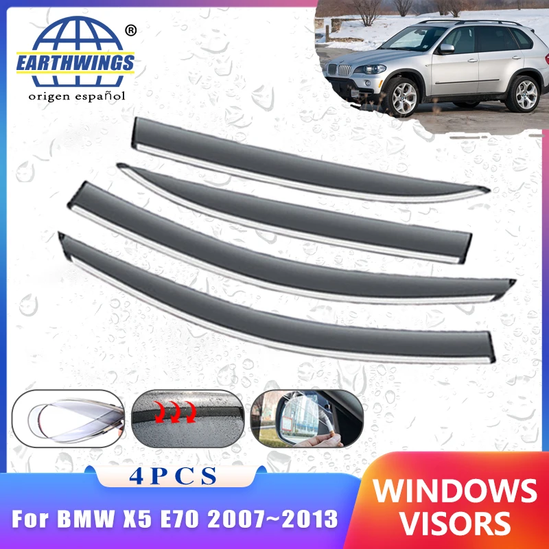 Wind Deflectors For Bmw X5 Ii Mk2 E70 2th 2gen 20072013 Accessories 4x