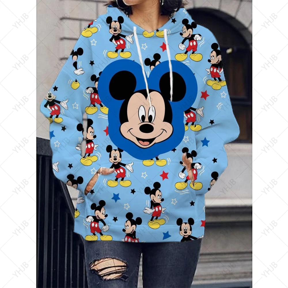 Sudadera con capucha de Mickey Mouse de Disney para primavera y otoño,  nueva versión coreana con est Gao Jinjia LED