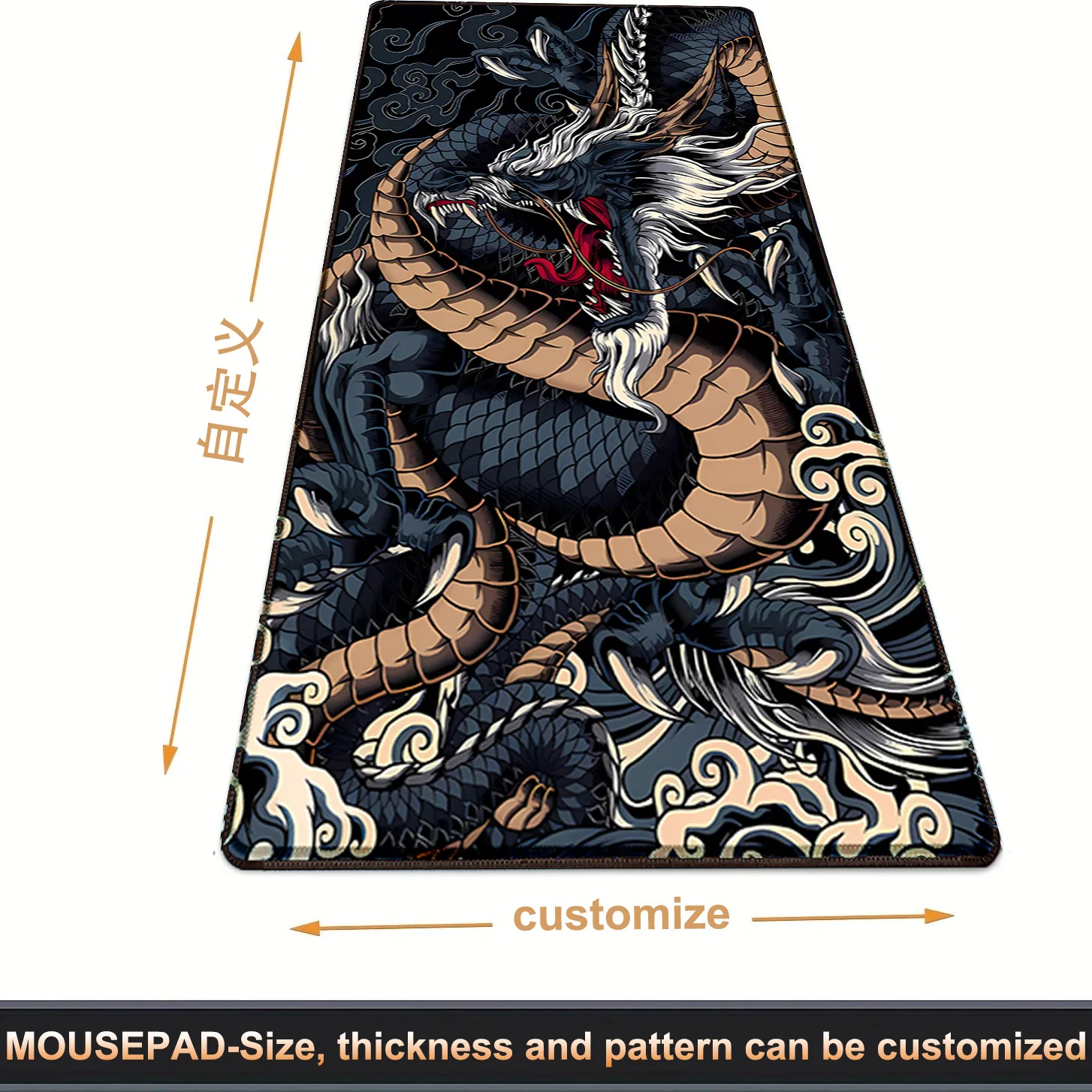 Japanese dragon large game mouse pad XXL keyboard game machine mouse pad on the table speed mats animation carpet rubber mats