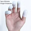 5Pc/set  Silicone Finger Protector Caps High Temperature Resistant Anti-slip Anti-static Finger Cover Workplace Safety Supplies 1