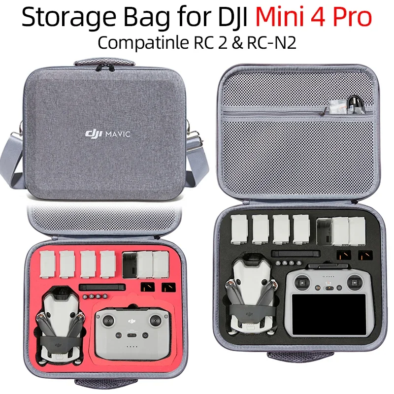 Drone Accessories For DJI Mini 4 PRO Drone Body Remote Control Accessories Shock Resistant Storage Box Shoulder Bag Handbag