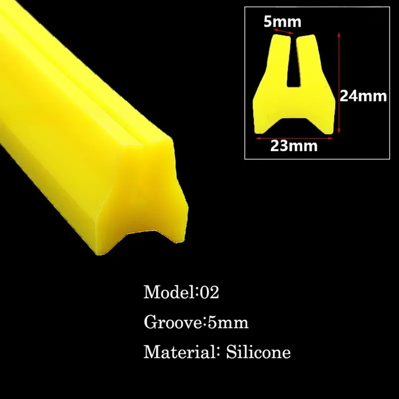 Y/U-Shaped Silicone Rubber Sealing Strip High Temperature Resistance Dust Collector Weatherstrip Car Door Window Protective Bar - Image 12