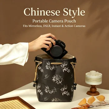 Borsa a tracolla universale per fotocamera, custodia per zaino per Canon R50 G7X2 Fuji XT5 X30 XS20 Sony ZV-E10 Nikon ZFC Z50 Leica Q2 Q3