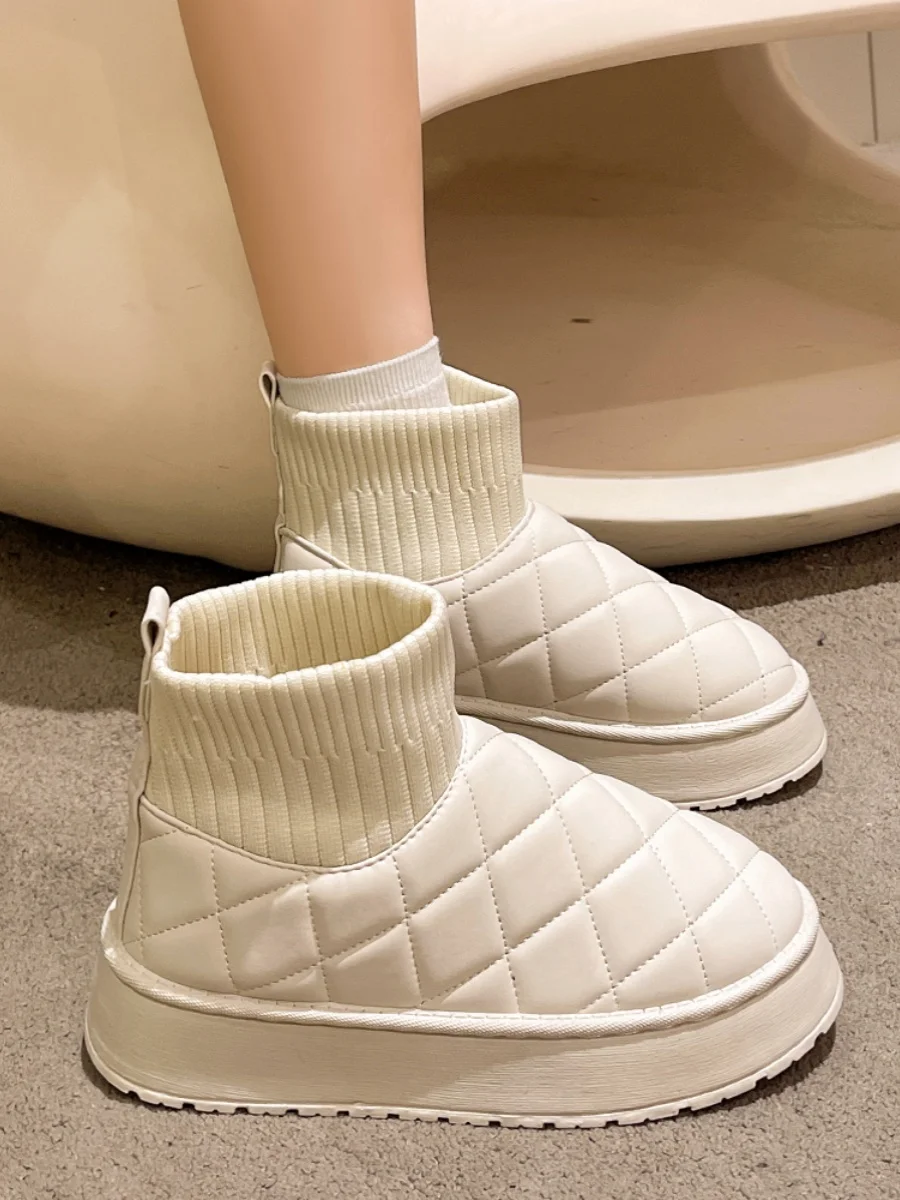 

Женские зимние ботинки, австралийские ботинки, женские роскошные дизайнерские ботинки с круглым носком, на плоской подошве, на среднем каблуке, 2023