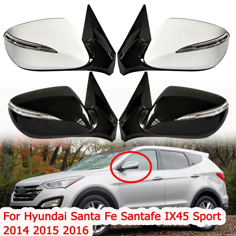 

For Hyundai Santa Fe Santafe IX45 Sport 2014 2015 2016 Auto 8/10/14Wires Rearview Mirror Assembly Electric Folding Lens Heating
