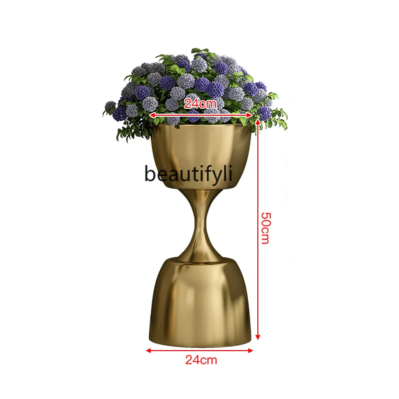 

yj Living Room Iron Flower Stand Flower Rack Modern Minimalist Floor-Type Light Luxury Storage Rack Indoor Jardiniere