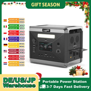 SOLARPLAY Portable Power Station 2400W 2160WH LiFePO4 Emergency Backup High-power Power Supply For Outdoor Camping RV Outage