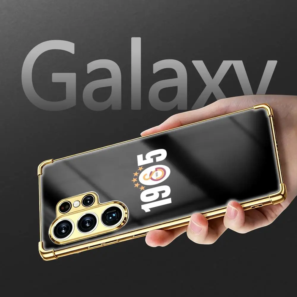 Fashionable Gold & Silver Shockproof Glass Phone Case with Four-Corner Protection