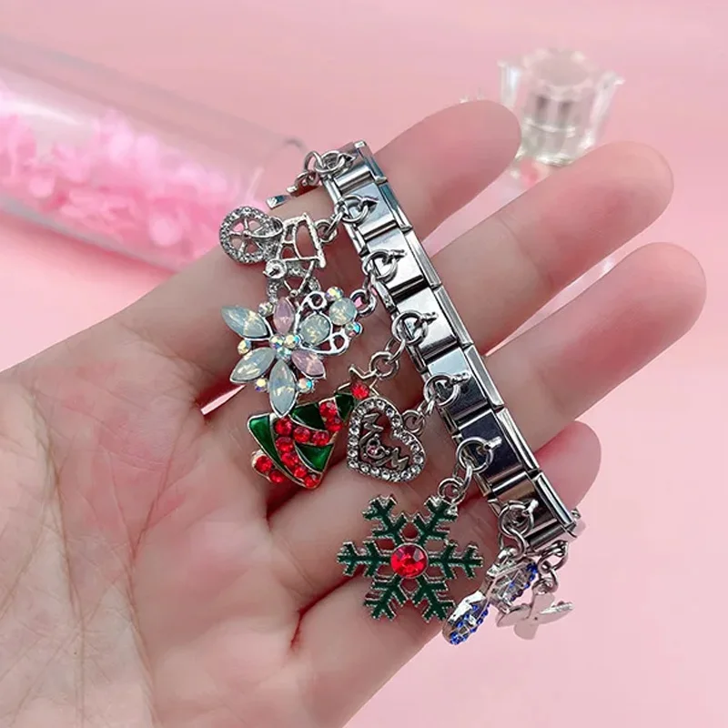 Daisy Bike Love Mom Christmas Tree Windmill Italian Charm Bracelet With Charm Bracelet
