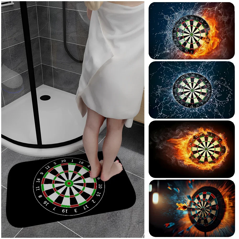 Playroom Dart Floor Mat Entrance Door Mat Washable Non-Slip Living Room Sofa Chairs Area Mat Kitchen Welcome Doormat