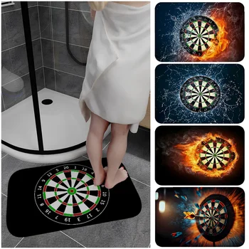 Playroom Dart Floor Mat Entrance Door Mat Washable Non-Slip Living Room Sofa Chairs Area Mat Kitchen Welcome Doormat