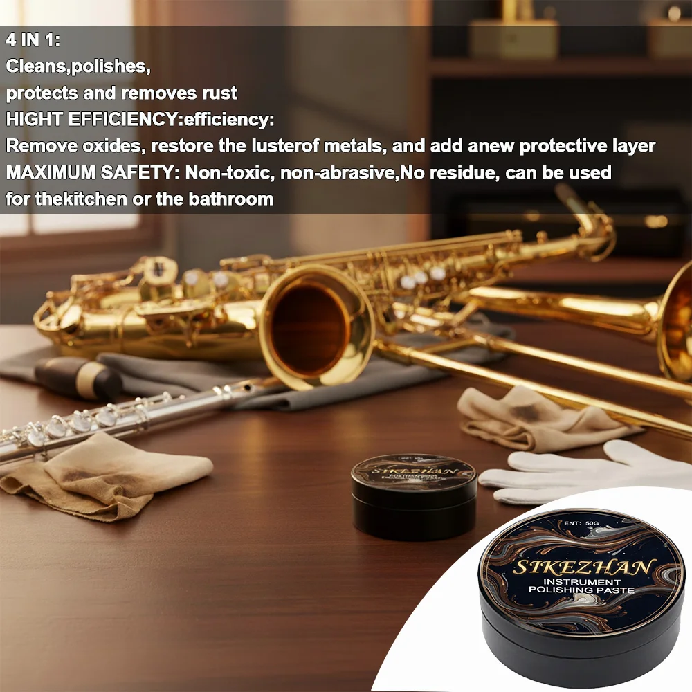 Premium Metal Polishing and Protection Paste for Brass, Silver, and Chrome Surfaces