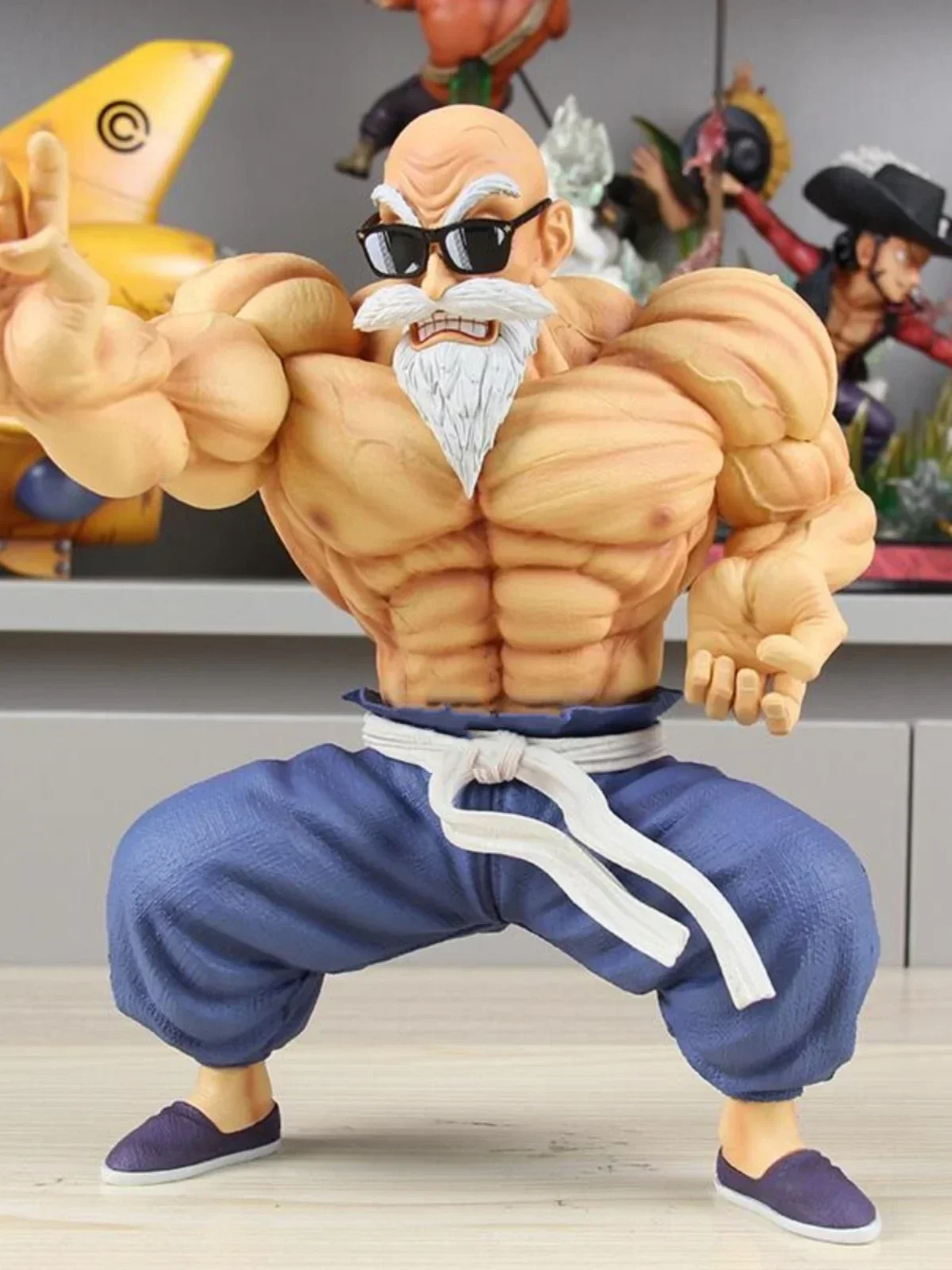 

23cm Dragon Ball Cs Muscle Strengthening Wu Tian Teacher Turtle Immortal Pvc Sun Wukong Anime Figure Model Decoration Toy