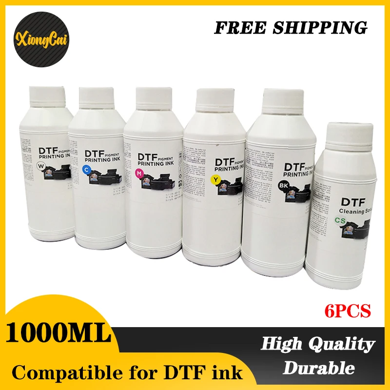 

NEW 6PCS 1000ML DTF Ink Kit Film Transfer Ink For Direct Transfer Film Printer For Printer PET Film Printing And Transfer