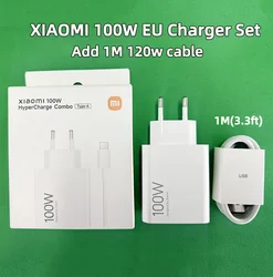 100W Original Hypercharge Fast Charger with 120W Adapter Cable - EU with 1m cable