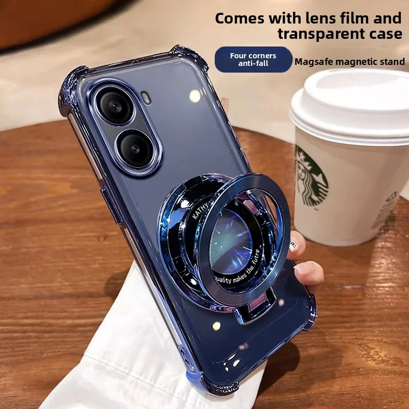 Transparent Glossy Plating Edge TPU Case with Four-Corner Anti-Drop Protection