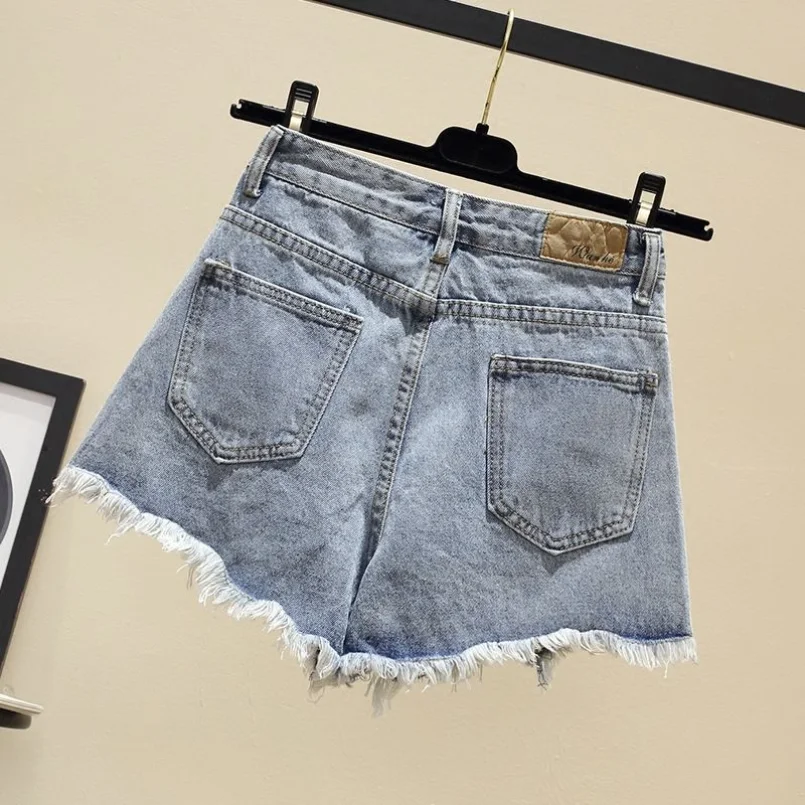 2023 Spring/Summer New Korean Version Loose Fit Slim High Waist A-line Versatile Fashion Wide Leg Hot Pants