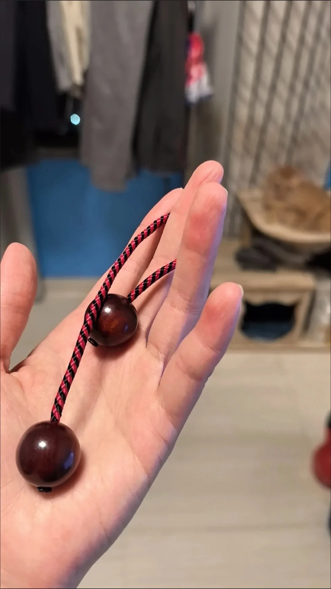 African Sandalwood Begleri Fidget Toy Wooden Worry Beads Finger Skill Finger Skill Paracord Stress Extreme Sport Toy Gift fidget toy sensory fidget toy anti stress toy finger sensory toy