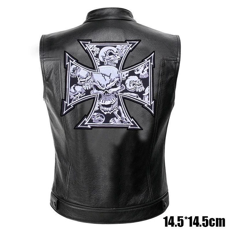 Lederjacken- und Jeans-Patches: Große, aufbügelbare Rückenpatches für Kleidung, DIY, Motorrad, Biker, Punk – Aufnäher und Abzeichen – Detail 34