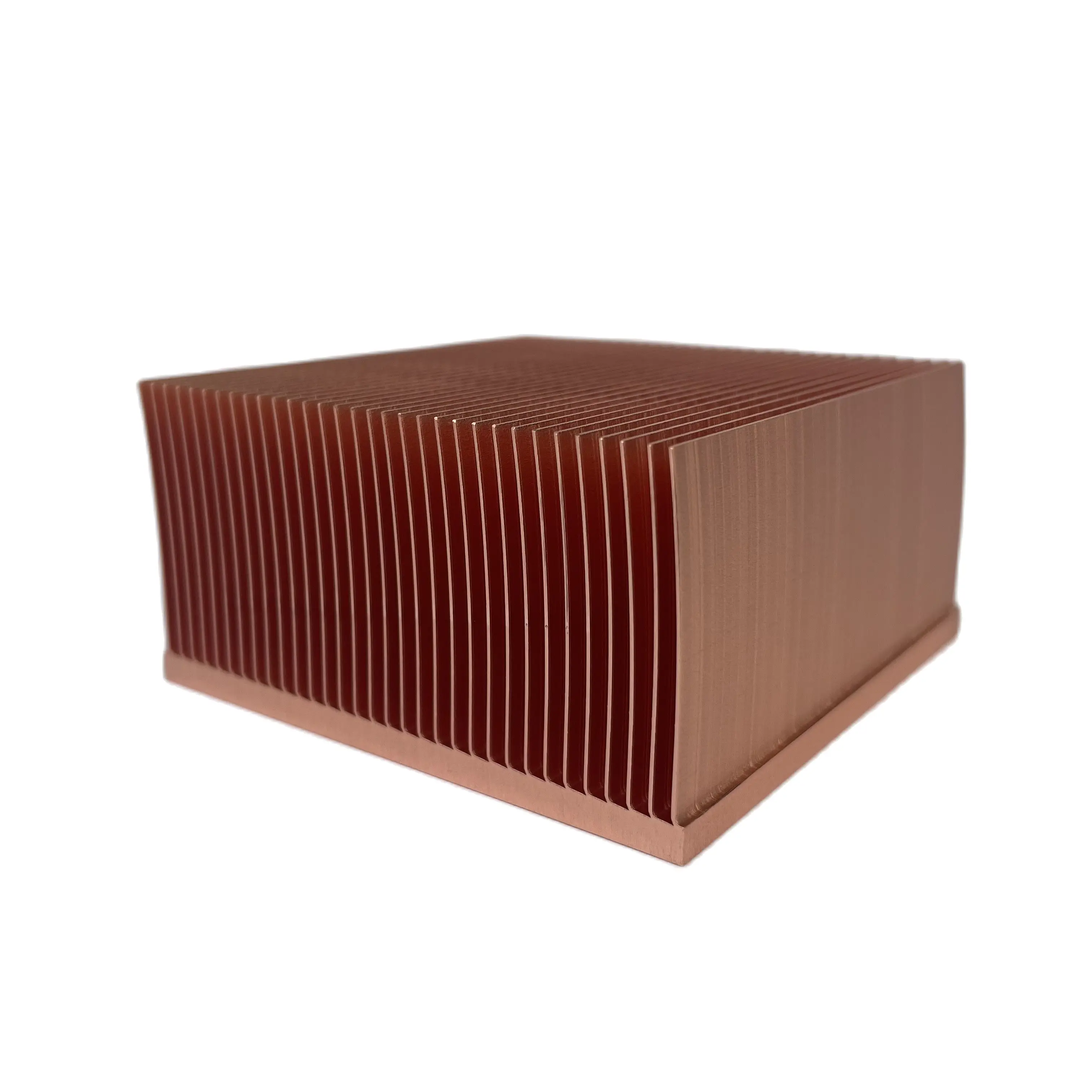 Dissipador de Cobre Puro para Esquiar Fin Equipamento Industrial 80x80x40 mm - Imagem 2