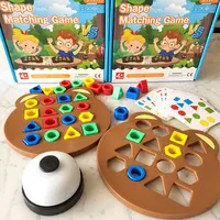 Geometric Shape Puzzle Game Color Matching Toy for Children Reaction Learning Board Developmental Toy Kids Gift 1