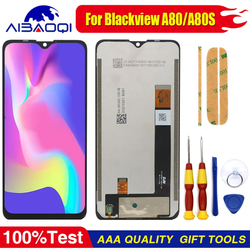 Per Blackview A85 A95 Display LCD Touch Screen Digizer Assembly A70 A80 Pro A80 Plus A50 A52 A53 A55 A60 A90 A96 A100 A200 Pro - Foto 10