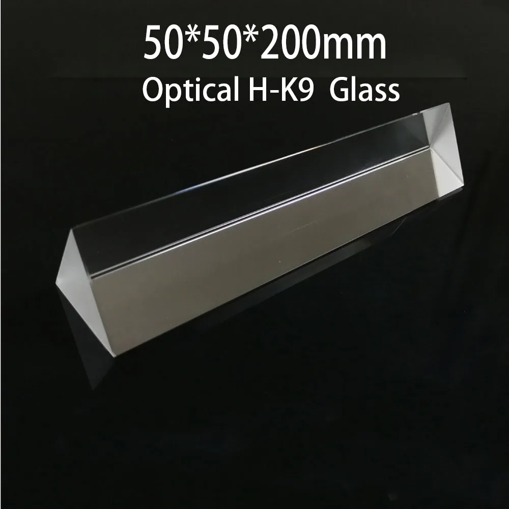 

50*50*200mm Optical Prism Right Angle Prisma Large Optical H-K9LGlass for Experimental Triangular Prism