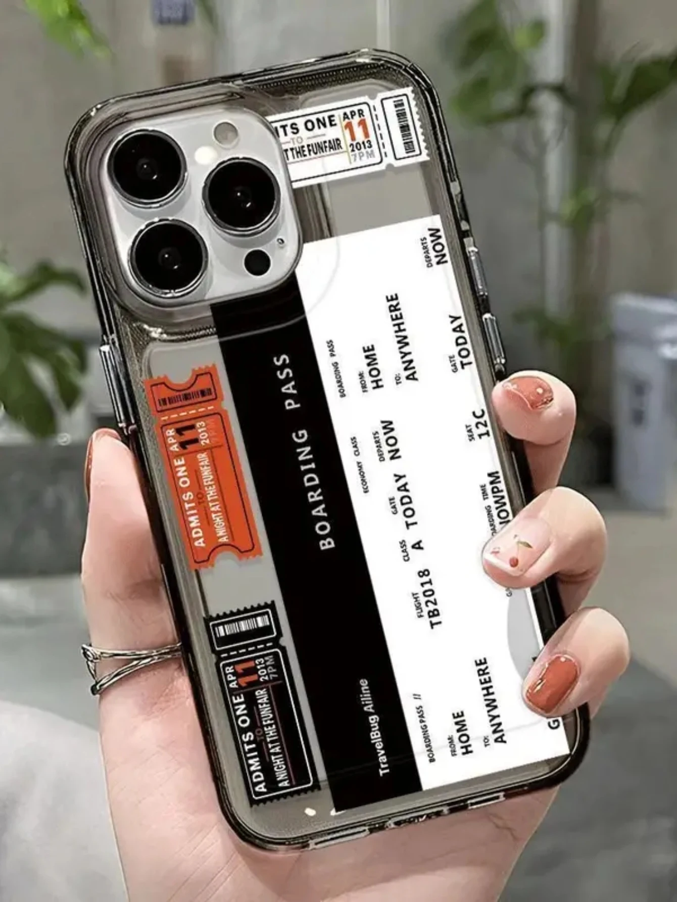 Air Ticket Phone Case For iPhone 14 13 11 15 Pro Max 12 Mini XS XR X 8 7 Plus SE 2022 14Pro 13Pro Matte Soft Cover