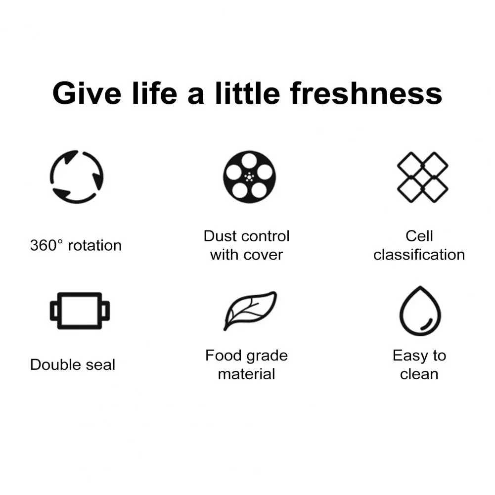 Rotating Fruit Plate Snack Spinner With 6 Compartments Food-Grade Container