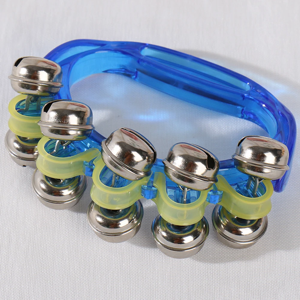 Hand Bell Children Percussion Instruments 10 Orff Hand Bells Jingle Rattle Sleigh Bells Percussion Musical Instrument Education Toys Transparent