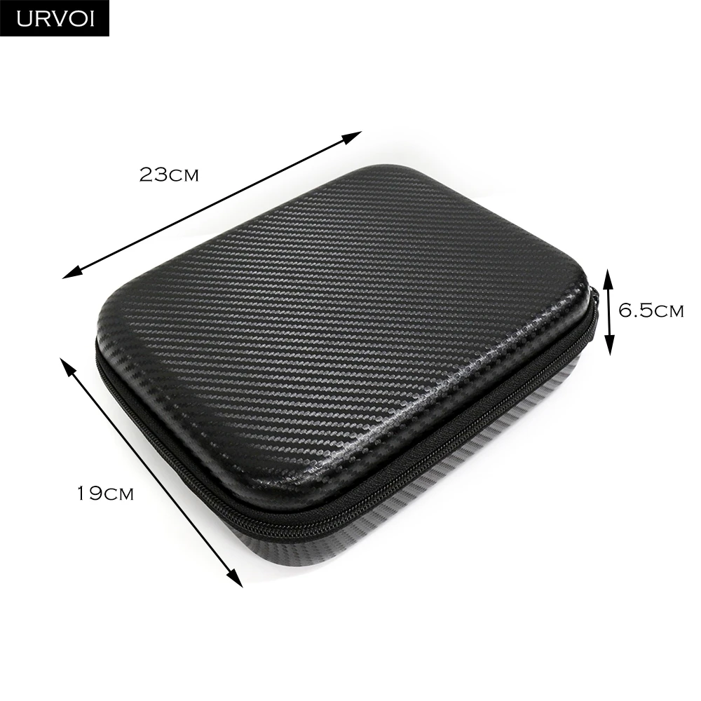 URVOI Watch Band Portfolio for Apple Watch band Carbon fiber grain nylon box strap storage bag displays velvet inner collection