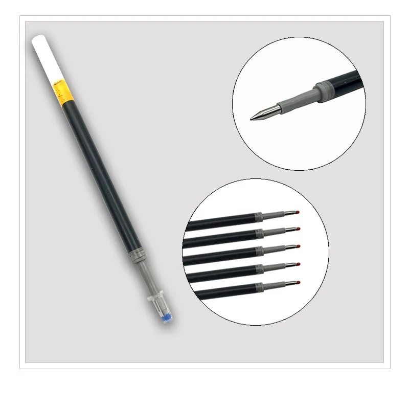 Gel Pen Refills 32Pcs/Lot Retractable Gel Pen Refills Set 0.5mm Black/blue/Red Gel Ink replaceme Press Pen For School Office Writing Stationery