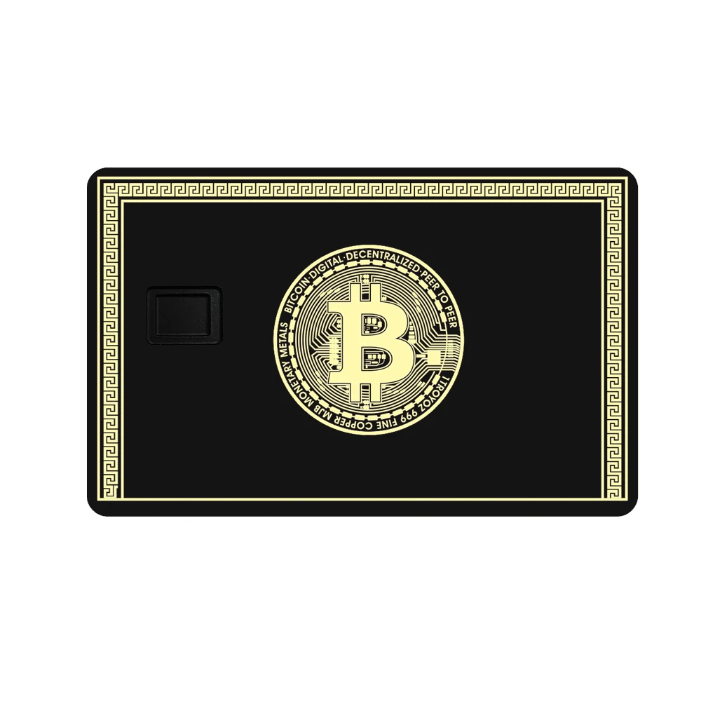1 Piece Print Design Metal Business Membership Gift Card With Chip Slot 