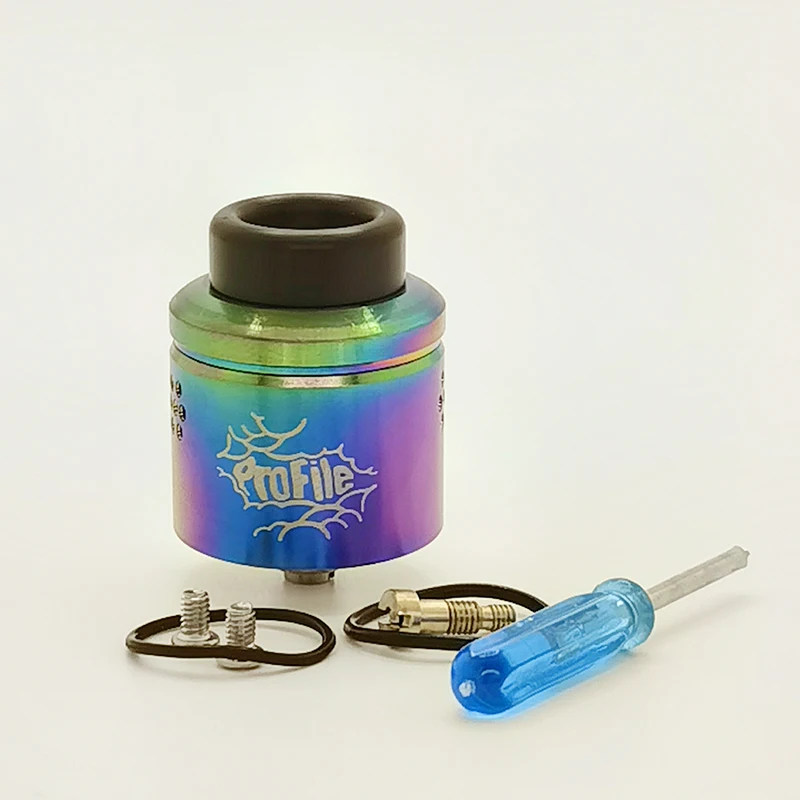 Profile RDA Atomizer Mesh Single Coil 24mm Rebuildable Dripping Tank