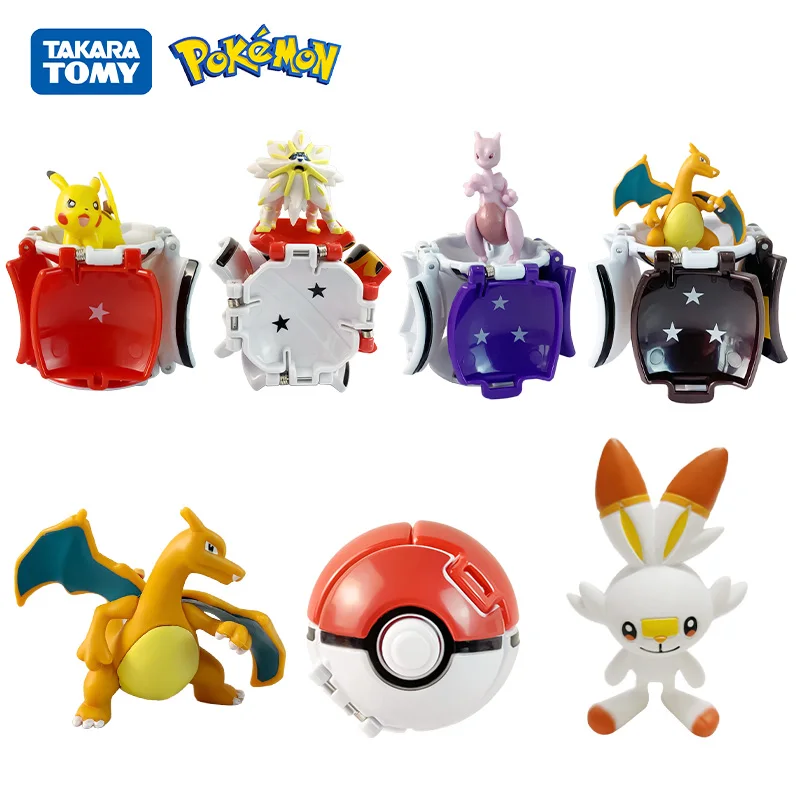 1pcs Brinquedos Pokemon de transformação Figuras De Pokemon Caixa De Anime  Figura Pikachu Bolso Monstro Brinquedo - Escorrega o Preço