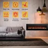 48 Inches Electric Fireplace Inserts, Recessed and Wall Mounted Fireplace Heater for Indoor Use with Remote Control fireplace 2