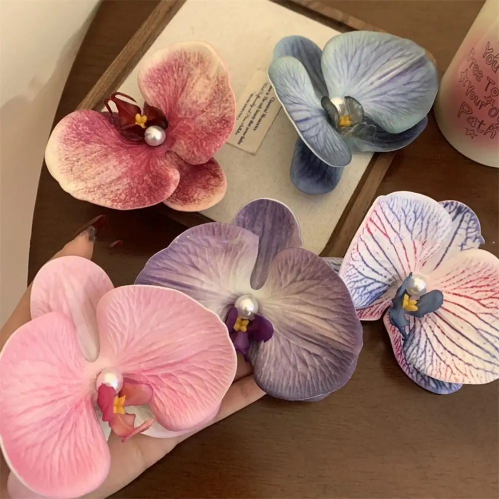 

Cloth Flower Hair Clip Butterfly Orchid Korean Style Orchid Flower Hairpin Duckbill Clip Headdress Girl Hair Clip