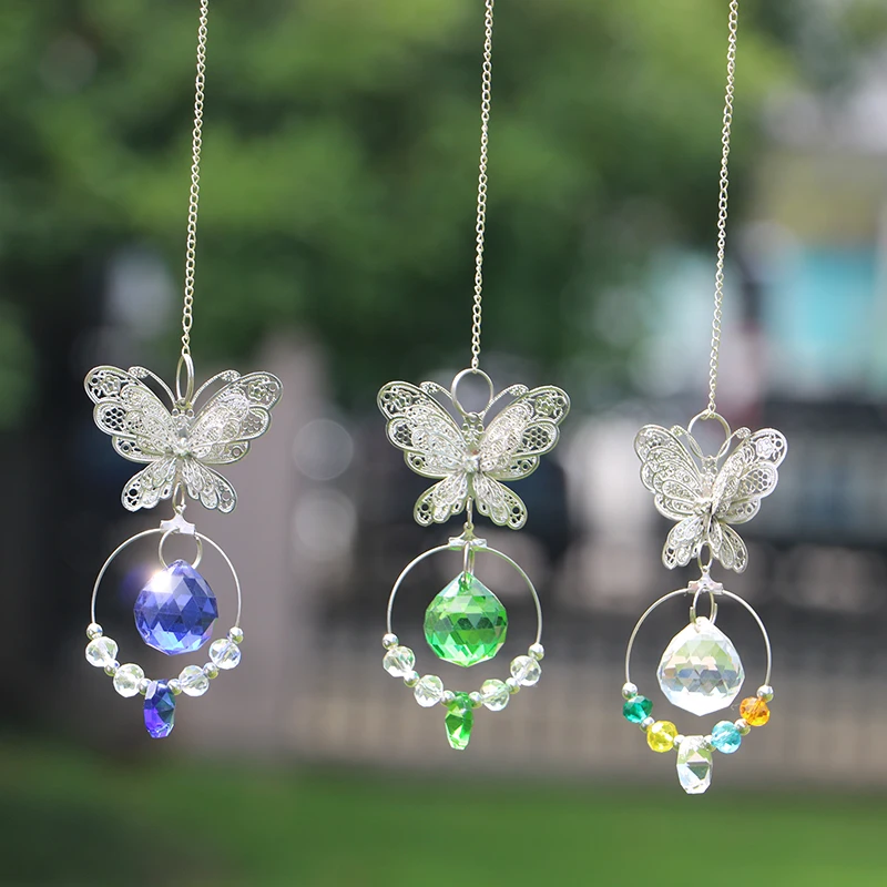 Sun Catcher Sun Catchers Window Ornament Crystal Pendant Crystal Sun Catchers Butterfly Suncatchers Window Rainbow Pendant Hanging Crystal Ornament Window Prisms Garden Decoration