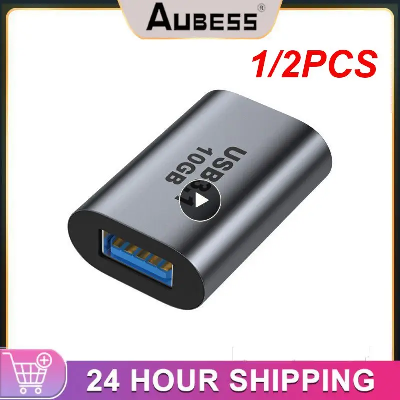 1/2PCS USB 3.1 to USB 3.1/Type C Adapter Mini Male Female Converter ...