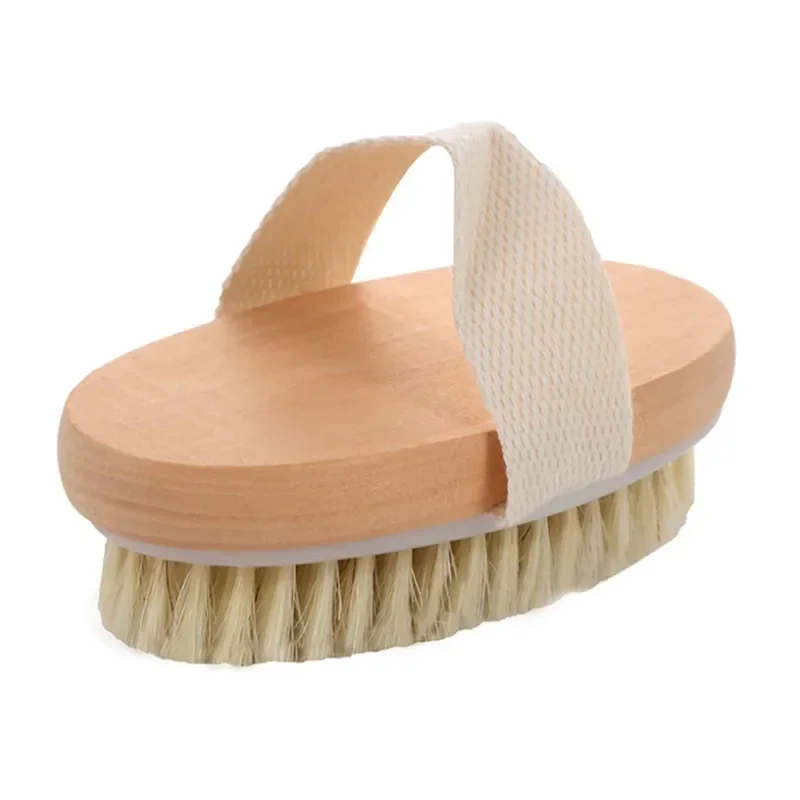2 In 1 Dry Skin Body Brush Natural Bristle Dead Skin Remover Anti Cellulite Exfoliates Blood Circulation Health Massage Tools 6
