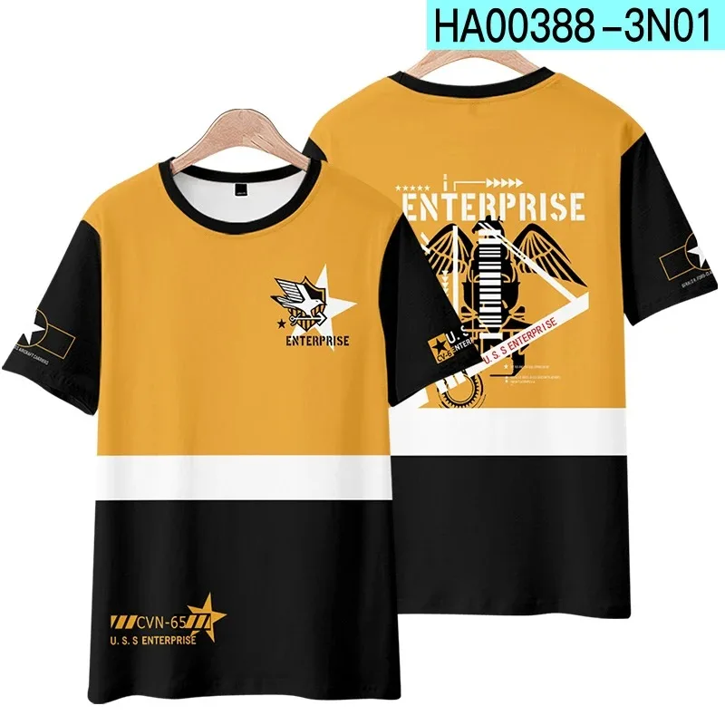 Game azur lane 3d t shirt men women boys girls harajuku short sleeve funny tshirt graphic t shirts anime clothes cosplay costume
