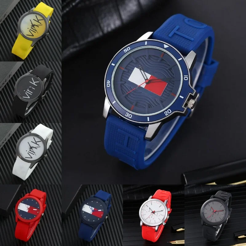 

Luxury Brand Men Colored Jelly Silicone Band Quartz Watch Student Minimalist Unisex Wrist Watches for Women reloj para mujer